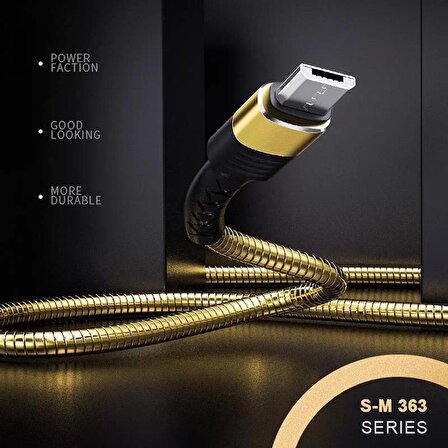 Joyroom S-M363 1.2m 2.4A Mikro USB Hızlı Şarj ve Veri Kablosu Gold
