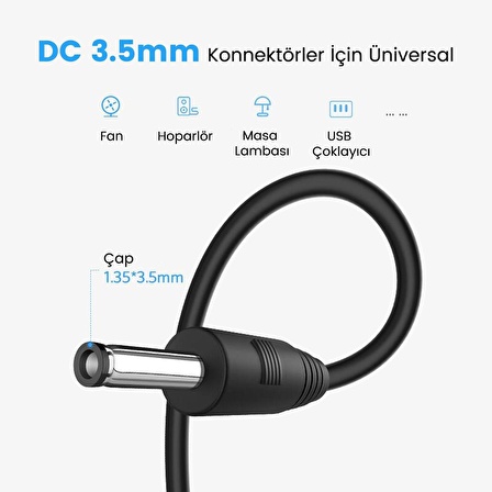 Ugreen USB DC 5V 3.5mm Güç Kablosu 1 Metre