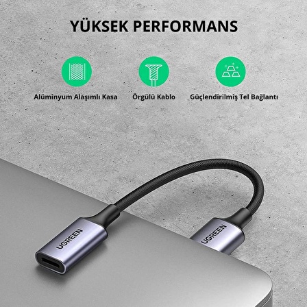 Ugreen MFi USB Lightning Örgülü Ses Kablosu Dönüştürücü