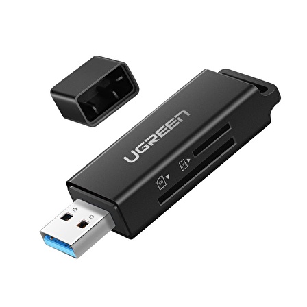 Ugreen USB 3.0 SD ve Micro SD Kart Okuyucu Siyah