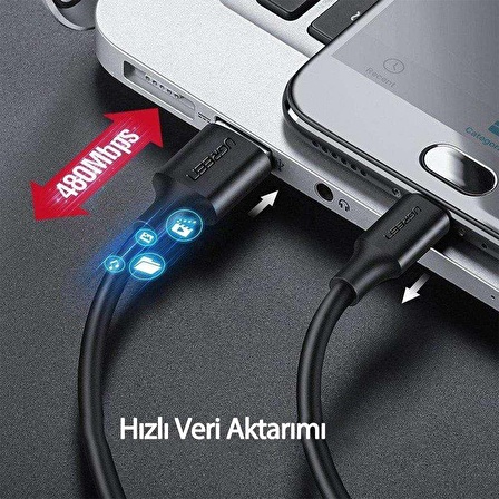 Ugreen Örgülü USB Type-C Şarj ve Data Kablosu 1.5 Metre