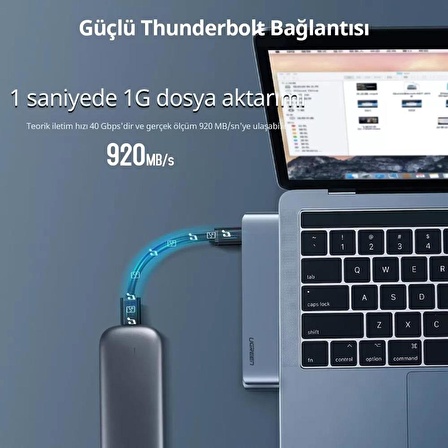 Ugreen MacBook Pro Air için Thunderbolt 3 Type-C USB 3.0 SD Kart Okuyucu HUB Adaptör