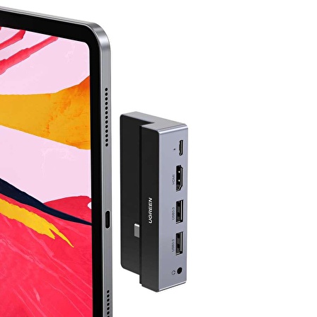 Ugreen iPad Pro için Type-C to 3.5mm AUX USB 3.0 HDMI PD Dönüştürücü Adaptör