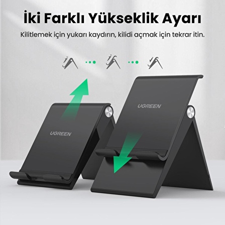 Ugreen Yükseklik Ayarlı Telefon Tutucu Standı Siyah