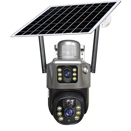 Avenir AV-M12 4g Sim Kartlı 4mp 2 Kameralı Solar Panelli Güneş Enerjili Ptz 360° Dönebilen Kamera