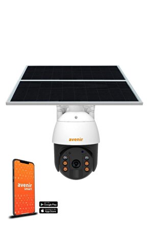 Avenir AV-S424 4G SİM Kartlı 7/24 Sürekli Kayıt Solar Panelli Güneş Enerjili Kamera