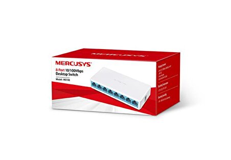 Mercusys MS108 8-Port 10/100Mbps Tak Ve Kullan Switch