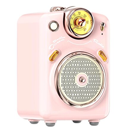 Divoom Fairy-OK Karaoke Mikrofonlu FM Radyolu Taşınabilir Pembe Bluetooth Hoparlör