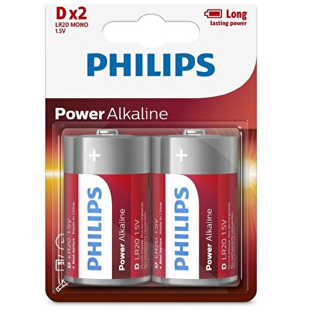 Philips Power Alkalin D Boy Pil 2 Li LR20P2B/05