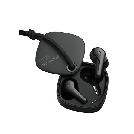 Promate FreePods-3 TWS Yüksek Çözünürlüklü ENC Kulak İçi Kablosuz Mikrofonlu Bluetooth Kulaklık Siyah