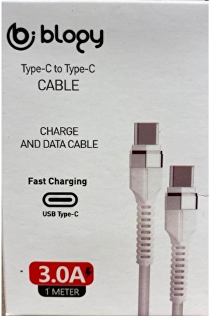 Blogy Type-c To Type-c 3a Şarj Kablosu