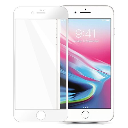Buff Blogy iPhone 8 Plus / 7 Plus Flexi 5D Ekran Koruyucu White