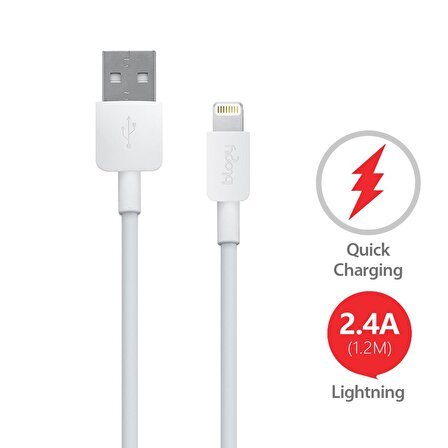 Buff Blogy Lightning 2.4A USB Kablo