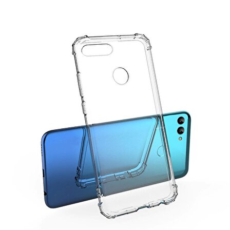 Blogy Huawei P Smart ile Uyumlu Crystal Fit Kılıf Crystal Clear