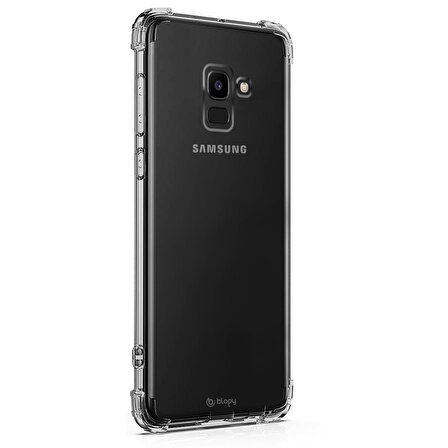 Blogy Galaxy A8 Plus Crystal Fit Kılıf Crystal Clear