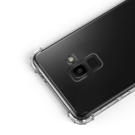 Blogy Galaxy A8 Plus Crystal Fit Kılıf Crystal Clear