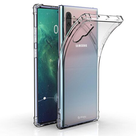 Blogy Galaxy Note 10 Plus Crystal Fit Kılıf Crystal Clear
