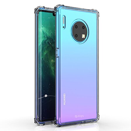 Blogy Huawei Mate 30 Pro ile Uyumlu Crystal Fit Kılıf Crystal Clear