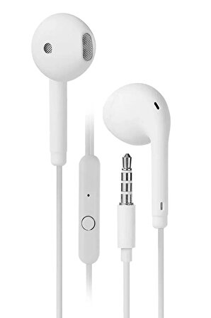Torima Beyaz H19 Kablolu Mikrofonlu Kulak İçi Kulaklık 3.5 mm