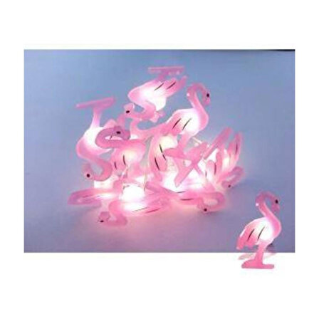 Dekoratif 2 Metre Günışığı Renkli Flamingo Şekilli Peri Led Işık