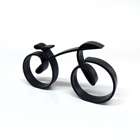 CajuArt Ahşap Dekoratif Minyatür Çizgisel Bisiklet Masa Raf Dekoru Süs Hediye