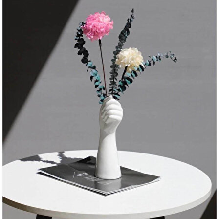 Iskandinav Tarz Modern Çiçek Tutan El Şekilli Vazo Saksı