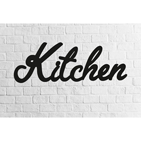 Dekoratif Kitchen Mutfak Yazılı Ahşap Duvar Tablo Dekor