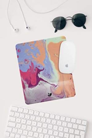 Renkli Desenli Bilek Destekli Dikdörtgen Mouse Pad Mouse Altlığı