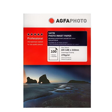 Agfa Photo Satin,Mat 15x21 270Gr/m² Fotoğraf Kağıdı 100 Yaprak