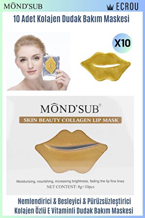 Mondsub Skin Beauty Kolajen Dudak Maskesi 8g x 10 Adet