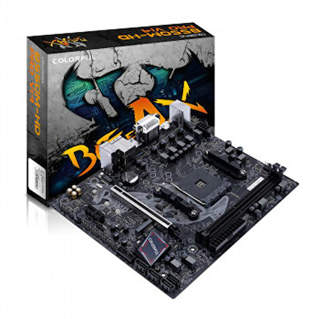 Colorful BATTLE-AX B550M-HD AMD B550 AM4 DDR4 3200 MHz Masaüstü Anakart