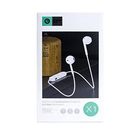 DVIP X1 in Ear Neckband Bass Bluetooth Sports Kulaklik Beyaz