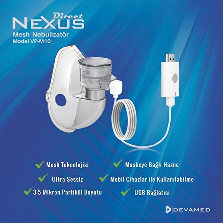 Direct Nexus USB Portatif Mesh Nebülizatör VP-M10
