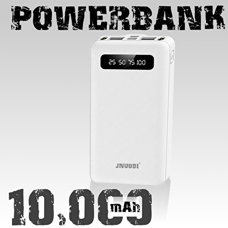 JNUOBİ DY-25 10,000 mAh Taşınabilir Şarj Aleti Powebank 2xUsb Ledli