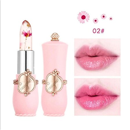 NO2 çiçekli ruj uzun süre kalıcı gloss dudak balsamı nemlendirici etkili dudak parlatıcı ruj