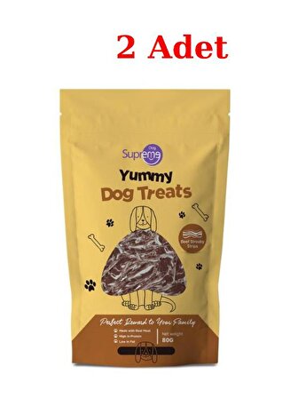 Supreme Sığır Etli  Şeritli Köpek Ödül Maması 80 Gr 2 Adet