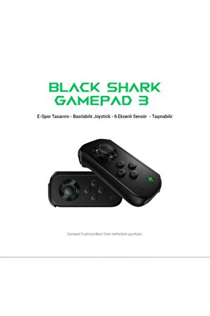 Black Shark Gamepad 3 Set Sol El Siyah (Resmi Distribütör Garantili)