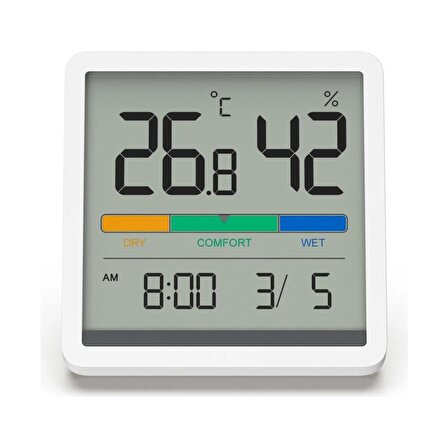 Xiaomi Mıııw Dijital Termometre Sıcaklık Ve Nem Ölçer Masa Saati