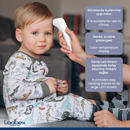 Loobex Led Temassız Ateş Ölçer Termometre Vücut - Nesne ( FDA Onaylı )