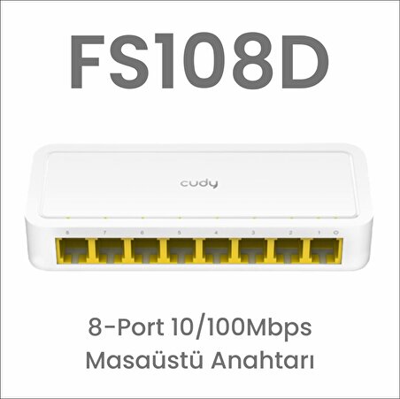 Cudy FS108D 10/100Mbps 8 Port Megabit Switch
