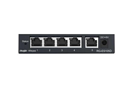 RUIJIE REYEE RG-ES105D 5 PORT 10/100 SWITCH METAL KASA