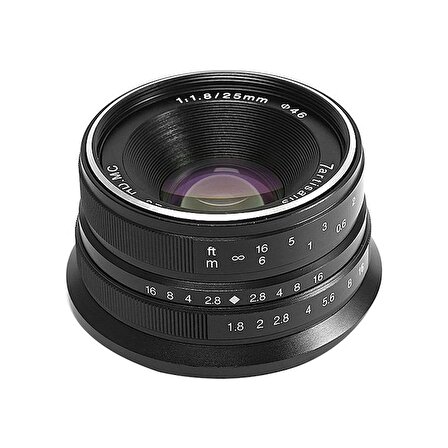 7artisans 25mm f/1.8 APS-C Manuel Focus Lens (Sony E) - UV Hediyeli