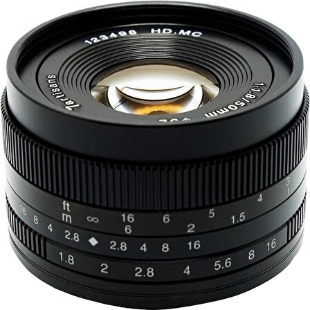 7artisans 50mm f/1.8 APS-C Manuel Focus Lens (Canon EF-M) - UV Hediye