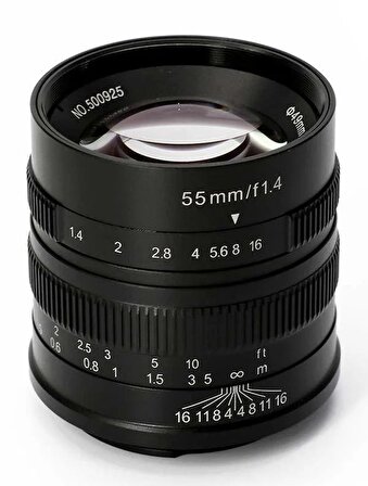 7artisans 55mm f/1.4 APS-C Manuel Focus Lens (Sony E) - UV Hediyeli