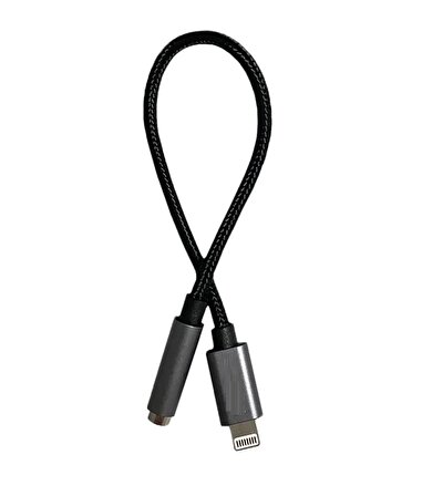 İphone Lightning 3,5 mm Aux Kulaklık Çevirici Hasır Ses Kablosu 30 cm