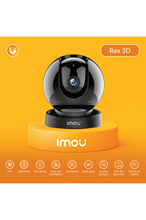 Imou Rex 3D Iç Ortam Wi-Fi PT Kamera 3 MP/2K (IPC-GS2DP-3K0W)