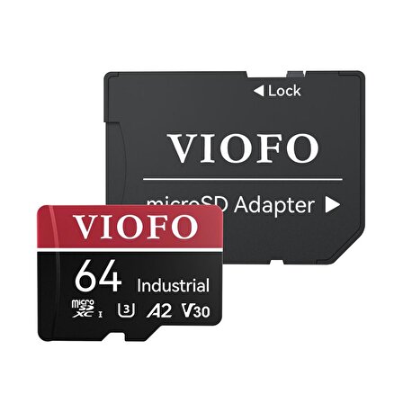 Viofo High Endurance 64GB Class 10 A2 V30 100MB/s Okuma 40MB/s Yazma Micro SD Hafıza Kartı