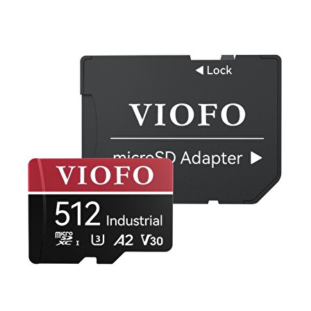 Viofo High Endurance 512GB Class 10 A2 V30 100MB/s Okuma 90MB/s Yazma Micro SD Hafıza Kartı