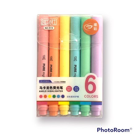 Maxx 919 Fosforlu Kalem Seti 6 Lı – Pastel Renkler