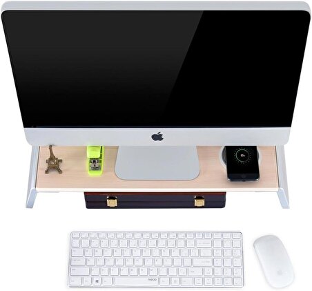 iMac LCD Ekran Yazıcı Dizüstü Bilgisayar Uyumlu Metal Masaüstü Monitör Düzenleyici Yükseltme Standı